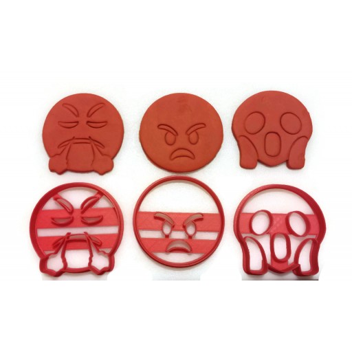 Emoji Angry Cookie Cutter Set 1