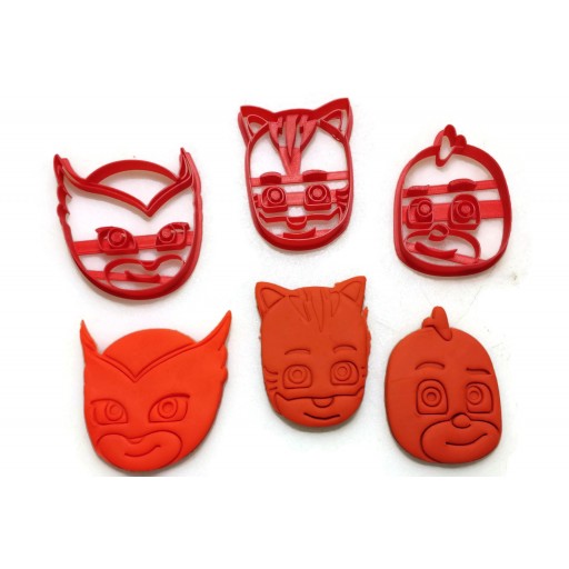 PJ Masks Catboy Gekko Owlette Cookie Cutter Set