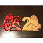 Minions Cookie Cutter holding the number 2 from Despicable Me
