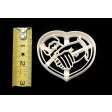 Heart holding hands wedding style cookie cutter