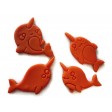 Kawaii Narwhal cookie cutter fondant cutter set